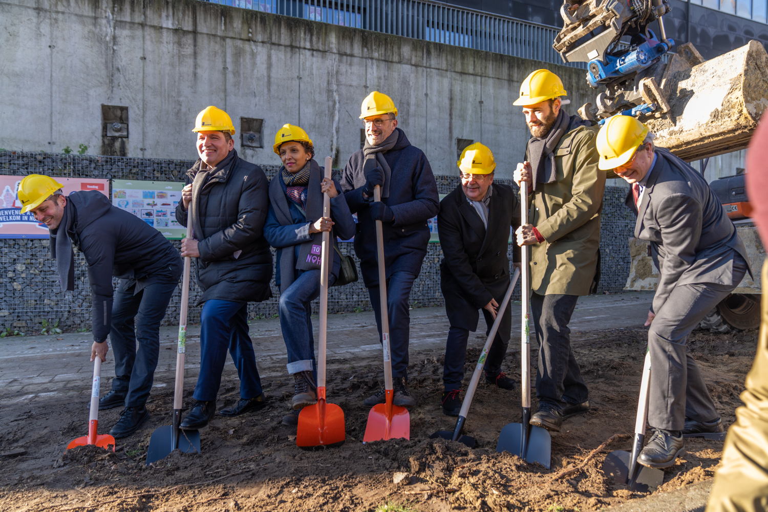 Arnaud Pinxteren, Philippe Close, Barbara Trachte, Pascal Smet, Rudi Vervoort, Bart D'Hondt, Renaud de Saint Moulin