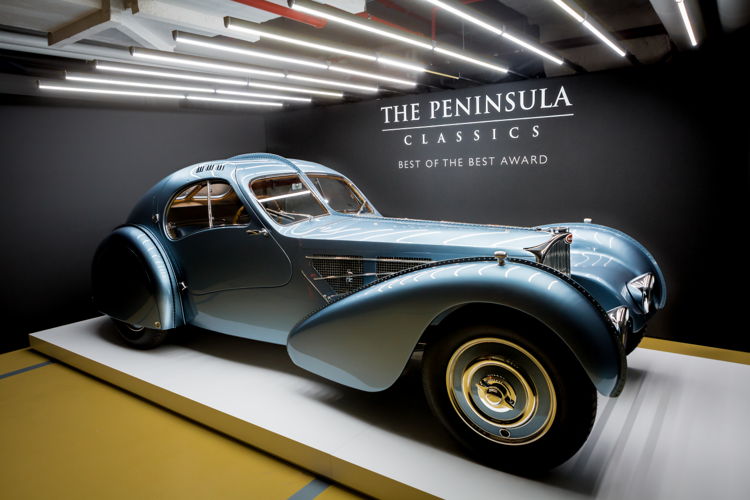 1. Bugatti hero shot:  "A 1936 Bugatti Type 57SC Atlantic was named winner of The Peninsula Classics Best of the Best Award 2017 at a ceremony held at The Peninsula Paris." 
Photo credit Cedric Canezza
