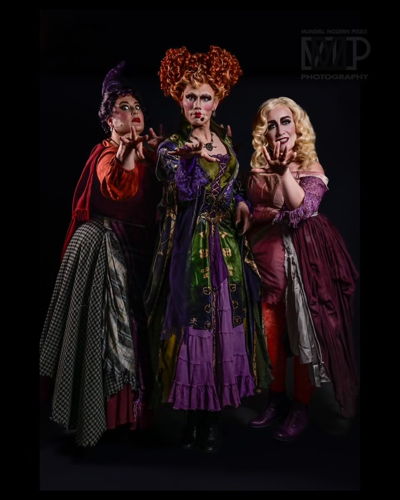 Amanda Williams Ware, Jay Armstrong Johnson, Allison Godleski as Mary, Winifred and Sarah in "I Put A Spell On You, The Witches Era"_ Photo by Thomas Mundell|@MundellModernPixels