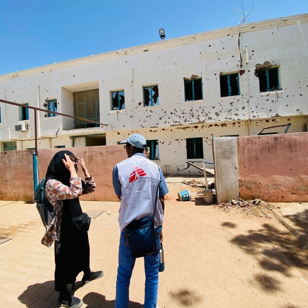 MSF teams reassessing the damage at an MSF-supported health facility in Sudan, following a looting and storming incident | Location: Sudan | Date: 17/04/2024 | Photographer: MSF