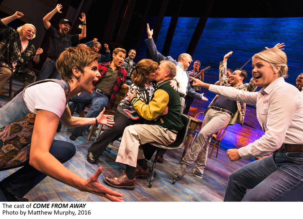 The cast of COME FROM AWAY, Photo by Matthew Murphy, 2016