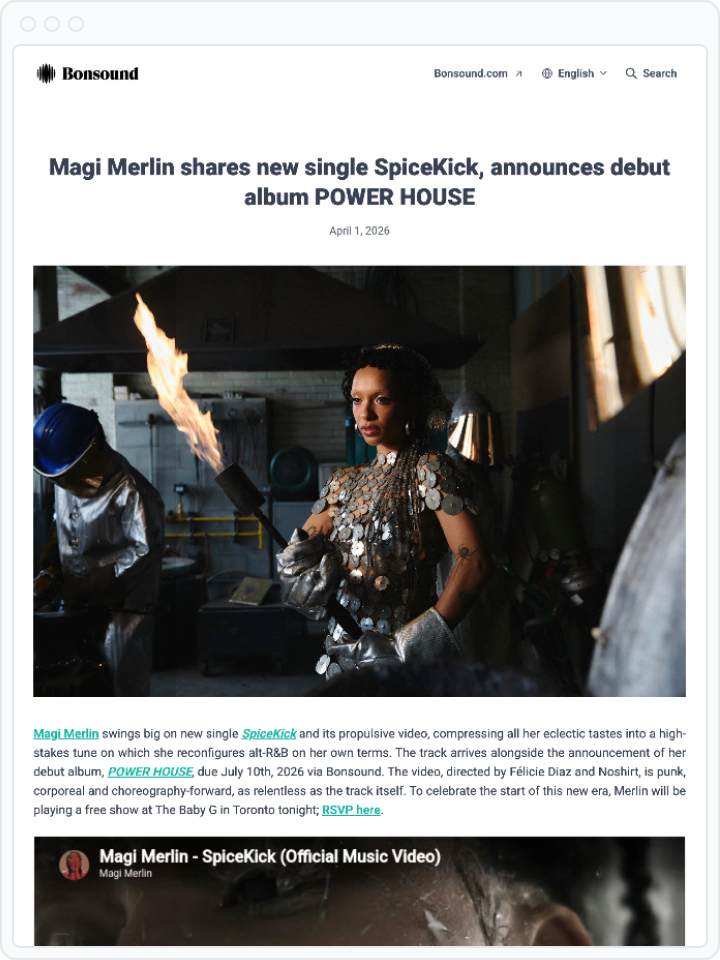 Bonsound (music) newsroom