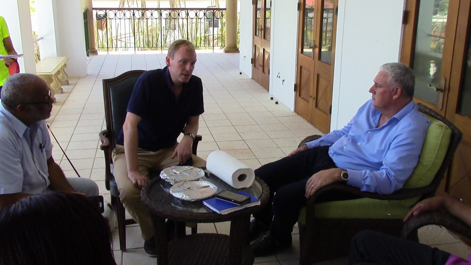 His Excellency the Governor of the British Virgin Islands, Mr. Augustus Jaspert, meets with OECs Chairman and Prime Minister of St. Lucia, Hon. Allen Chastanet; and Director General of the OECS, Dr. Didacus Jules.