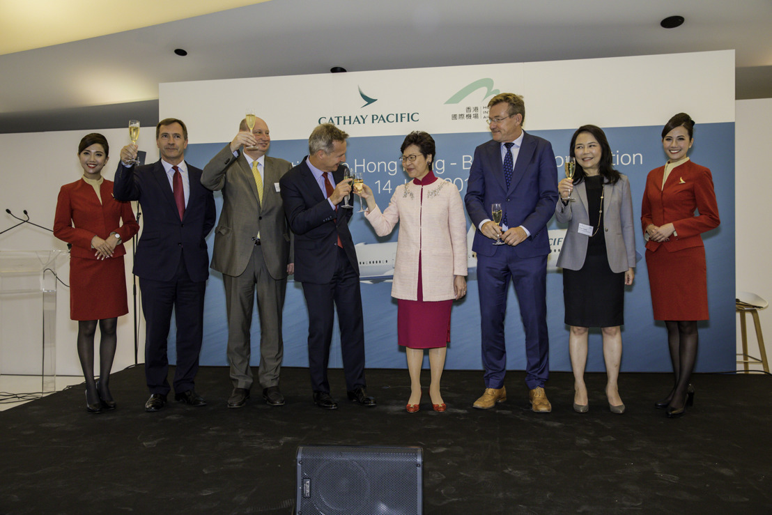國泰航空慶祝香港與布魯塞爾的直航聯繫