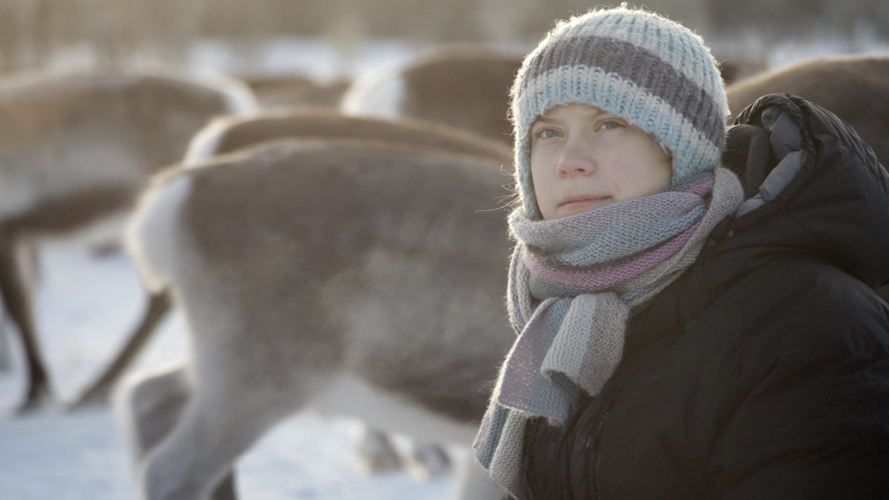 Greta Thunberg bij de Sami in Lapland (c) BBC