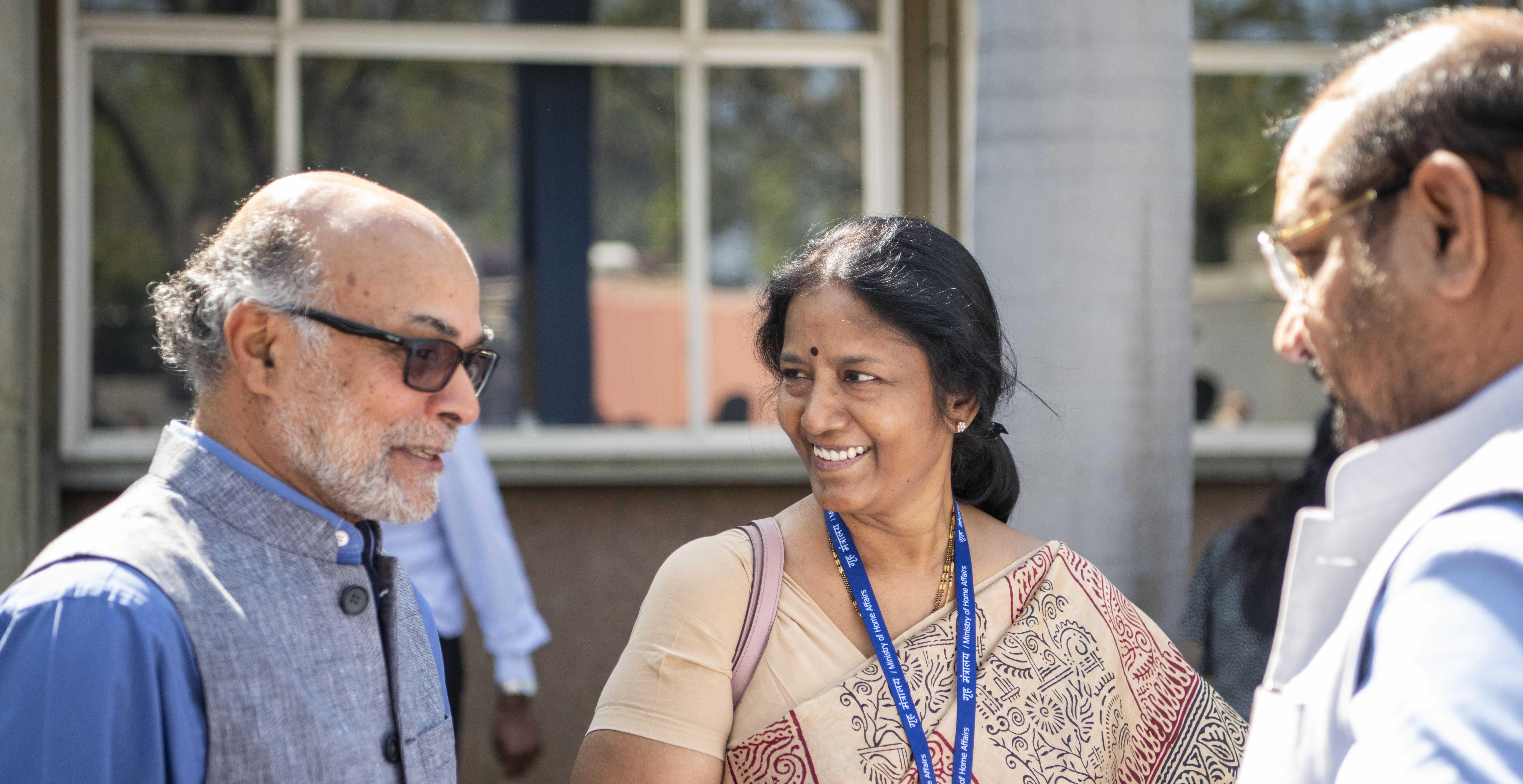 L-R: Dr Prabhu Pingali, Dr Tara Satyavathi, and Dr ML Jat, interacting in between the sessions.