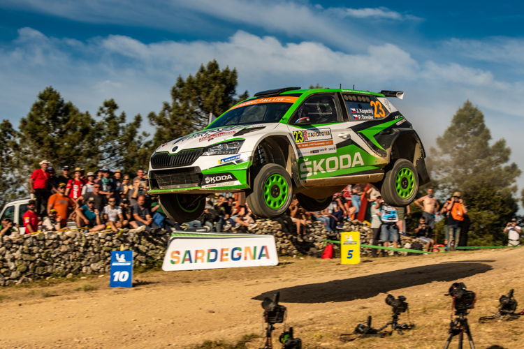 At Rally Italia Sardegna, eighth round of the 2019 FIA
World Rally Championship, ŠKODA’s Jan Kopecký and
co-driver Pavel Dresler secured a double victory in the
WRC 2 Pro category for ŠKODA Motorsport