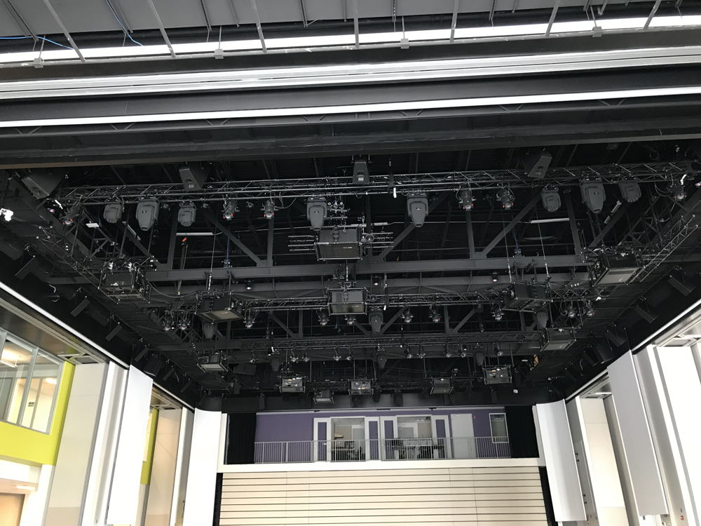 La Cité’s new Excentricité building features close to 50 loudspeakers for the immersive audio experience. Digital 6000 was the microphone system of choice to keep feedback to a minimum  (Image courtesy of La Cité Collégiale)