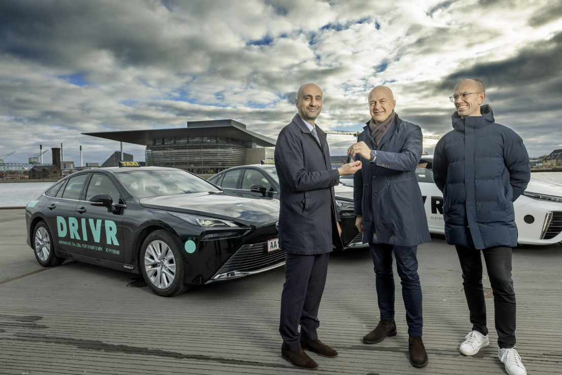 Toyota en DRIVR nemen 100 waterstoftaxi’s in gebruik in Kopenhagen
