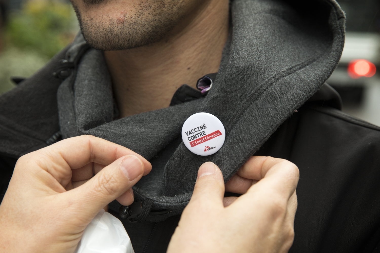 Action dans les rues d'Ixelles le 6 décembre par les membres MSF © MSF