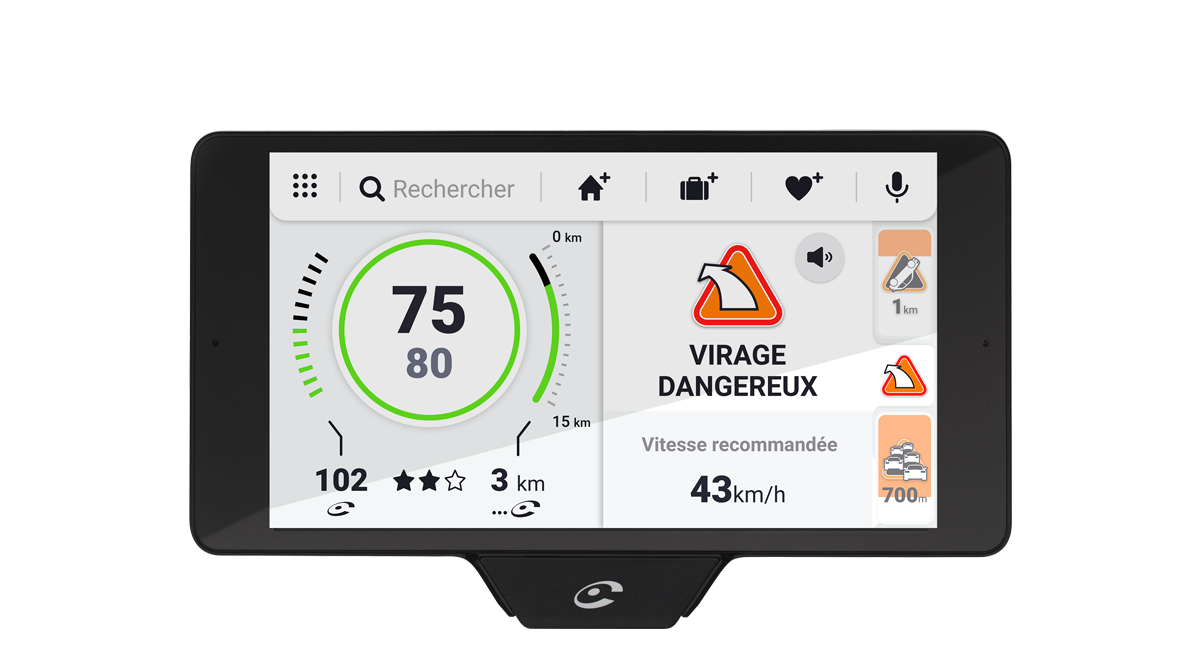 Mode préventif Coyote NAV+ ©Coyote Systems Benelux