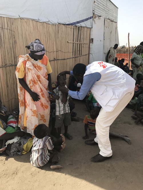 South Sudanese refugees in Sudan
A doctor examines a small child for malnutrition in Khor Waral refugee camp 