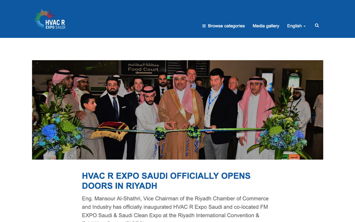 HVAC R EXPO SAUDI OFFICIALLY OPENS DOORS IN RIYADH