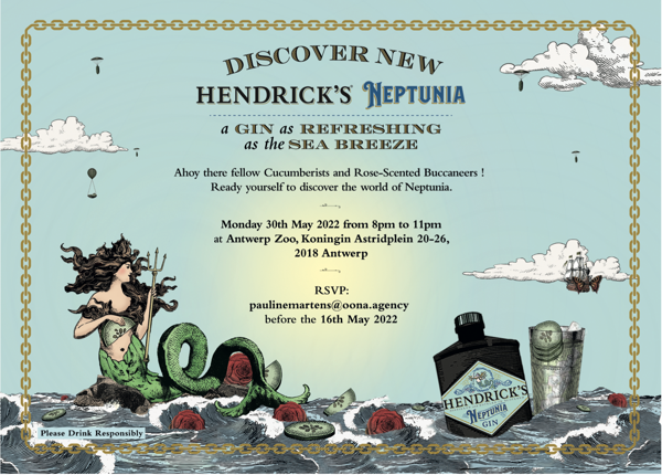 INVITE 30 MAY: HENDRICK'S GIN NEPTUNIA