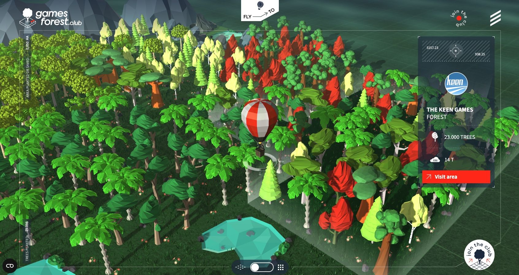 A digital representation of the "GamesForest".
