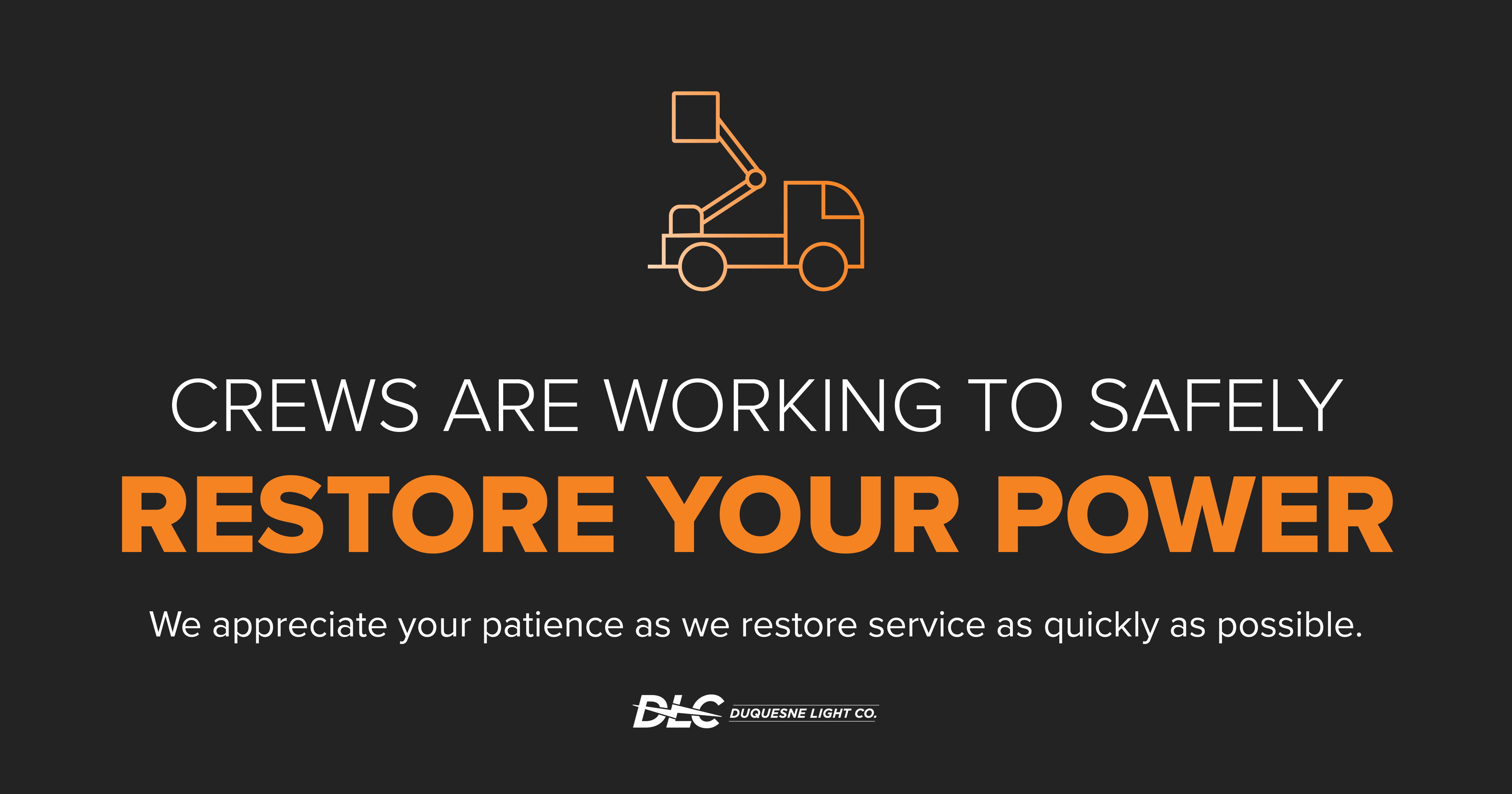 DLC Substantially Completes April 29 Storm Restoration; 
Remaining Outages Due to Subsequent Events to be Restored May 7