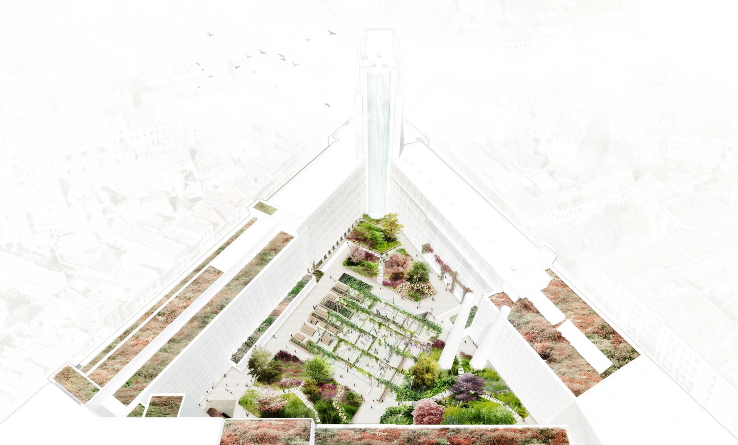 Toekomstbeeld topview © OMGEVING