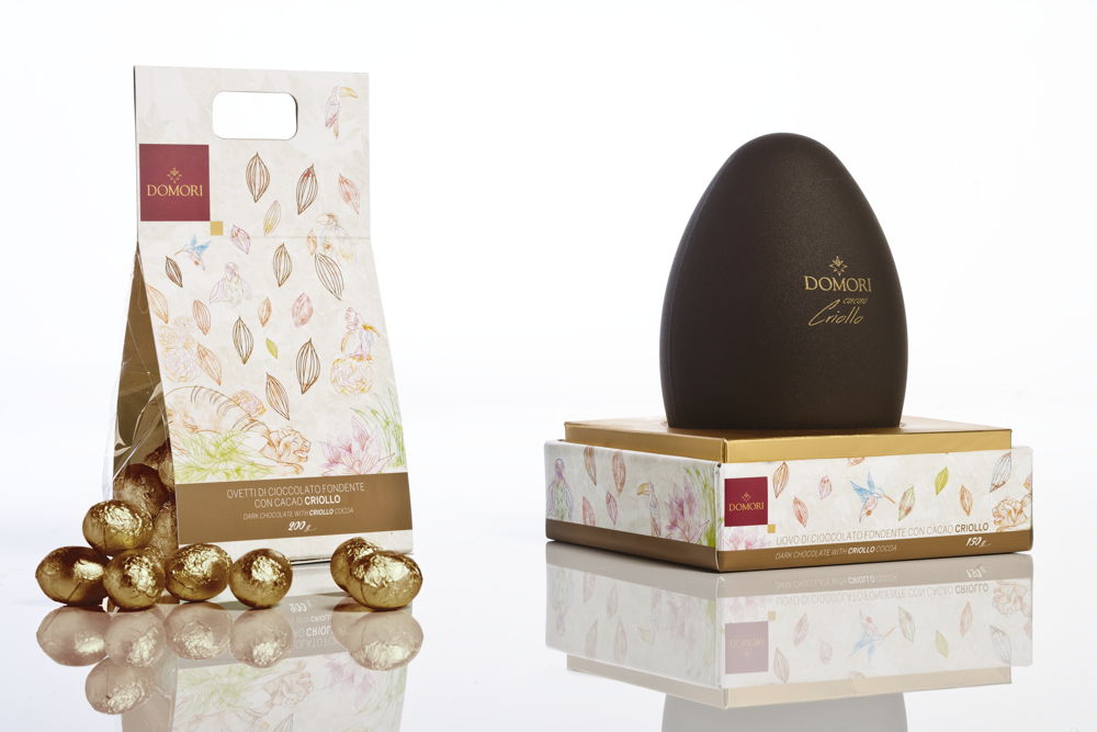 Uovo di Pasqua e Ovetti di cacao Criollo 
Domori