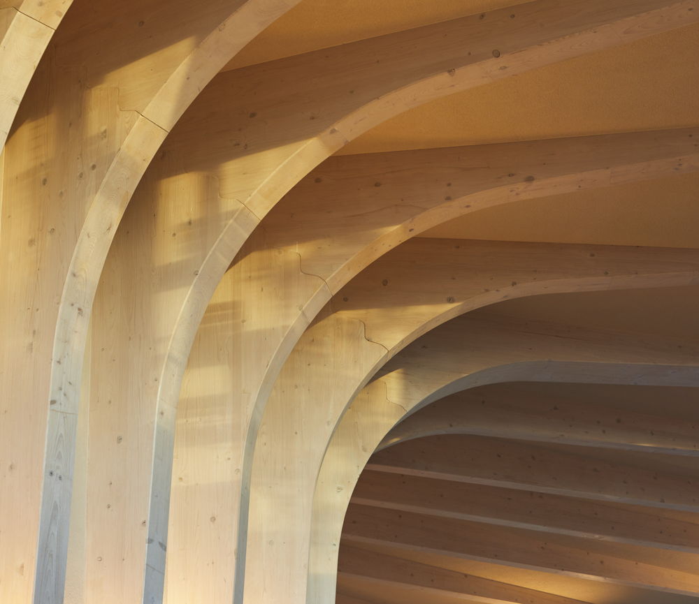 Maggie's Centre in Leeds designed by Heatherwick Studio. Consulting structural engineers: AKT II. Photograph by Hufton + Crow. 