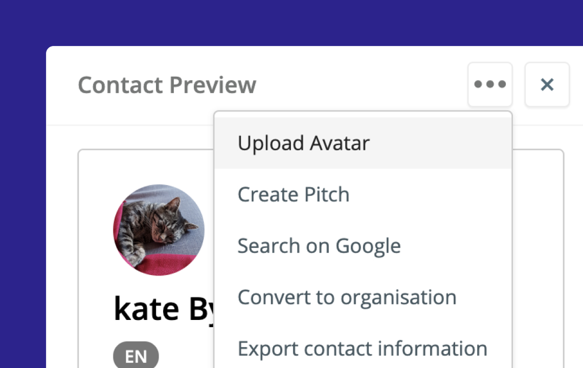 Help: What you can do with a Contact Preview