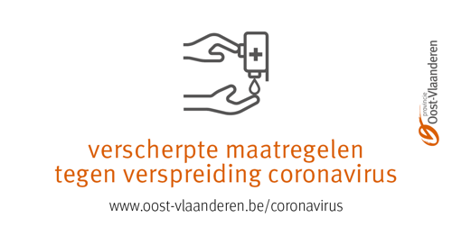 Coronavirus - maatregelen provinciebestuur Oost-Vlaanderen