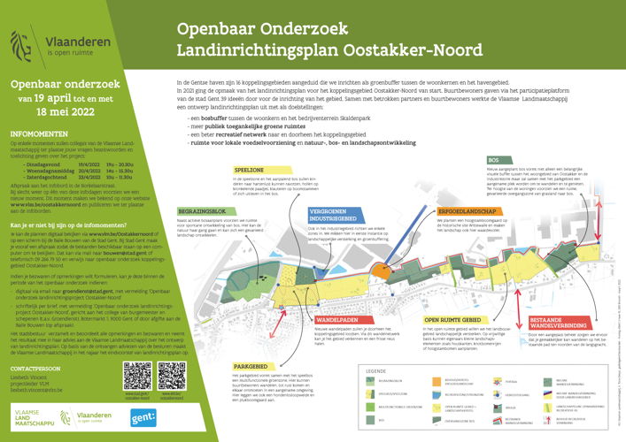 Informatieposter ontwerp van inrichtingsplan Oostakker-Noord