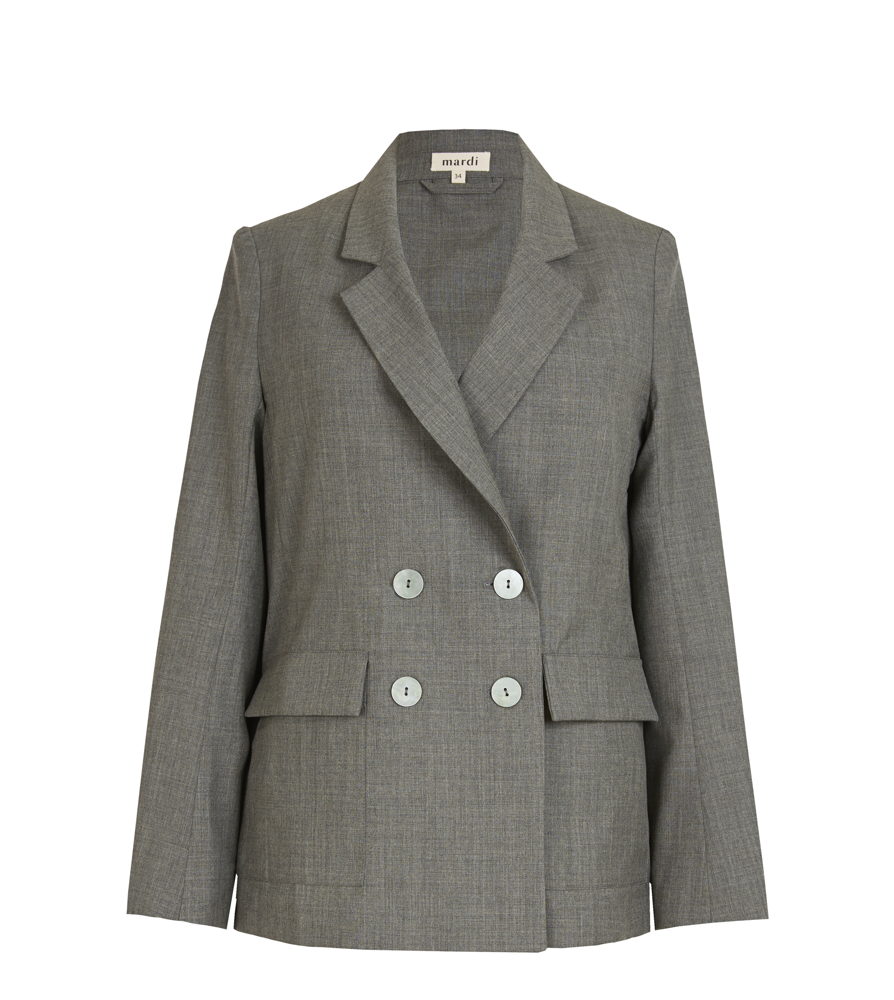 Mardi Editions - AW20 - Veste géraldine en laine bio - Gris - 250€