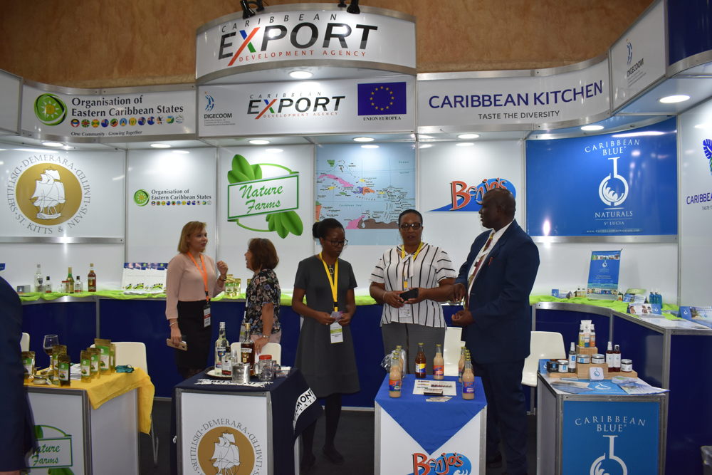 OECS booths at the Exposition.