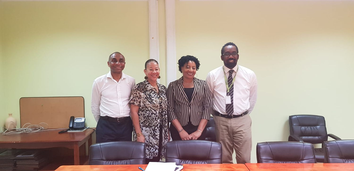 From left to right: Jean-Claude Beaujour, lawyer  specialised in business law based in Martinique, Director of Isanaja Consulting Isabelle Adonis-Flandrina, Technical Specialist for Trade Promotion and Institutional Strengthening at the OECS Competitive Business Unit Andrena Simon and Technical Specialist for Export Development, at the OECS Competitive Business Unit Ricardo James 