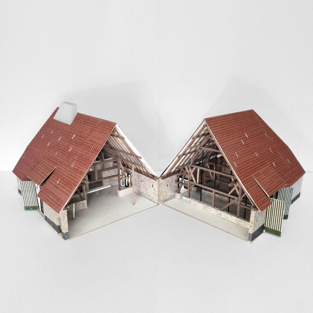 Dwarsschuur maquette