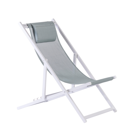 MONTEREY Chaise pliante, aluminium, H96xL58.5xP95cm, 89€