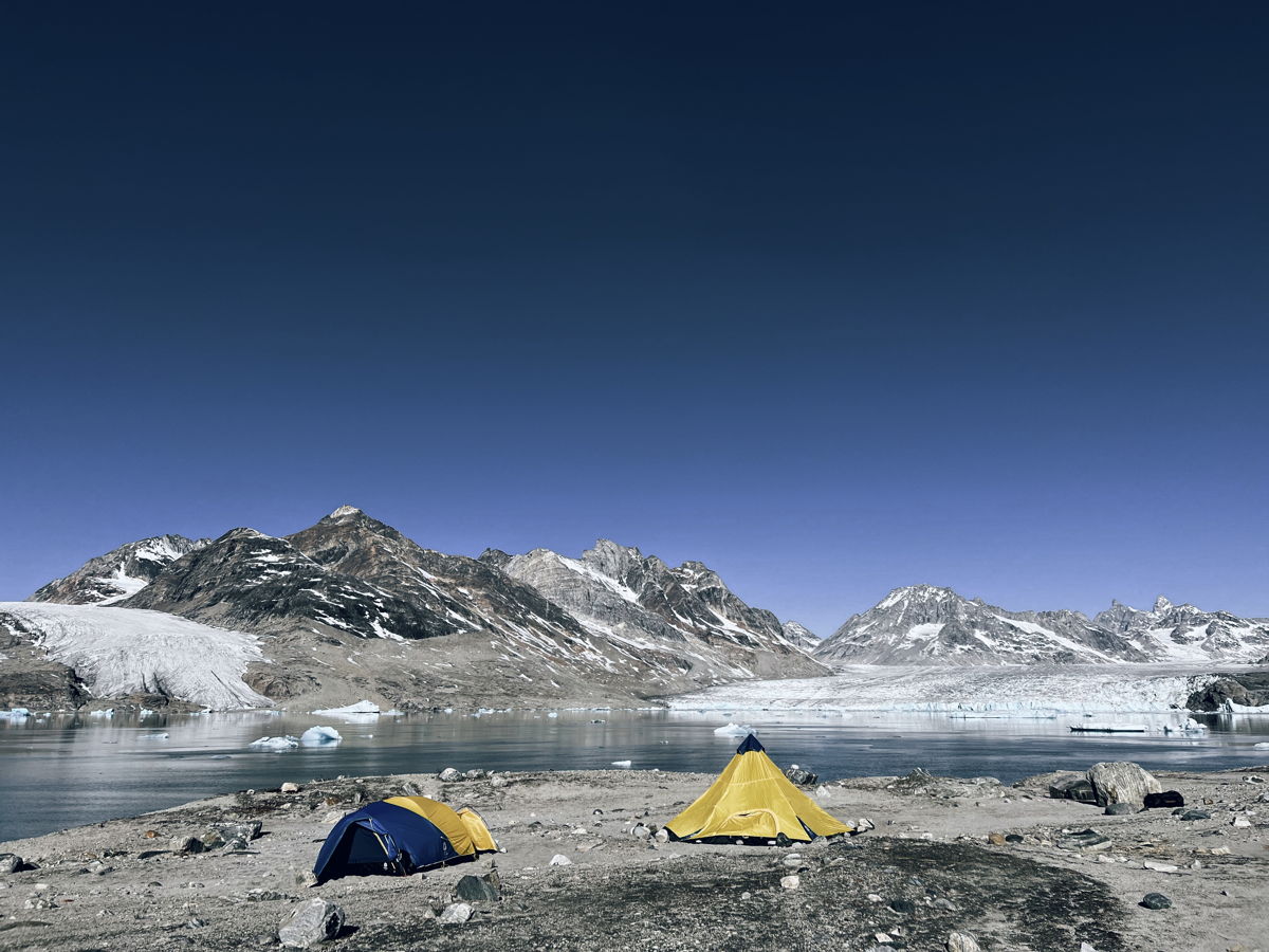 “We would camp by the glaciers…”    (Picture courtesy of Thomas Rex Beverly)