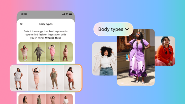 La nueva gama de tipos de cuerpo de Pinterest brinda resultados de búsqueda mejores y más inclusivos