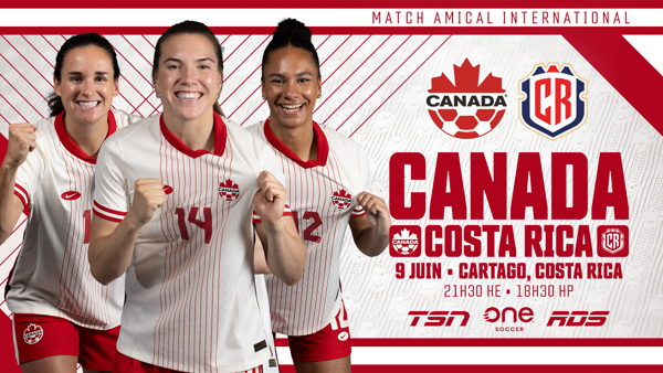 Le CANWNT affrontera le Costa Rica en match amical international en juin