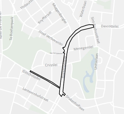Het projectgebied ©Stad Antwerpen