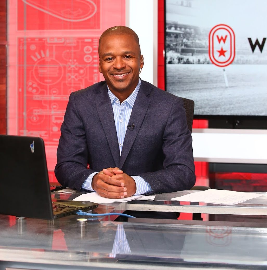 Jason Portuondo on Woodbine broadcast set. 