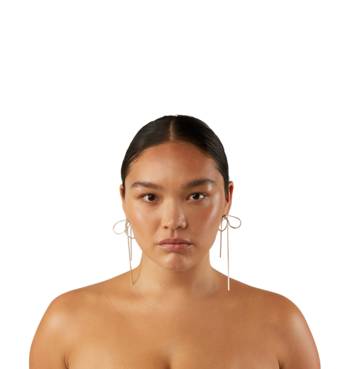 bow earring - silver, €250 - gold, €290