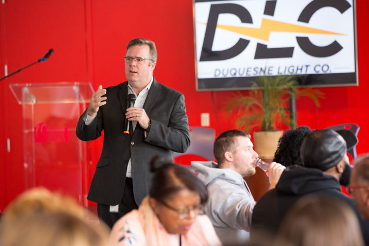 DLC President & CEO Steve Malnight welcomes employees to Black History Month Lunch & Learn.