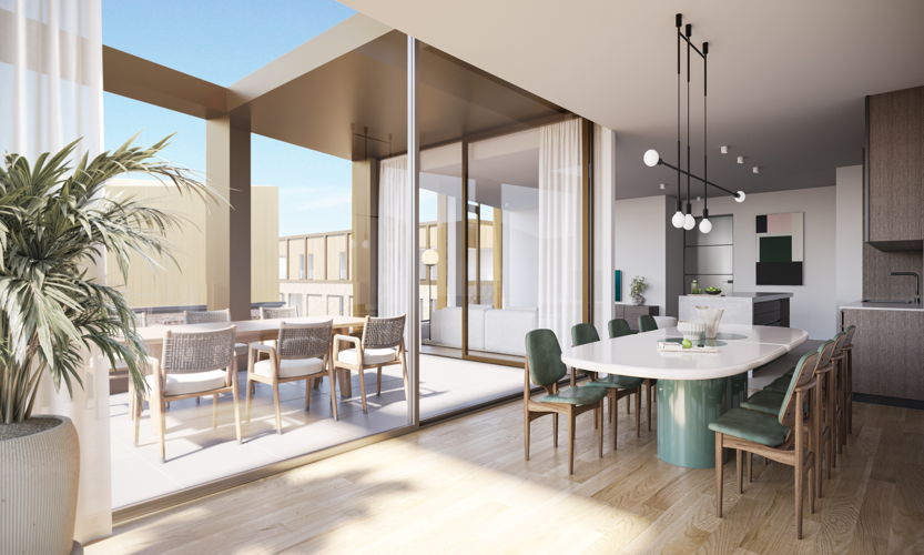 Ontwerpbeeld van een appartement