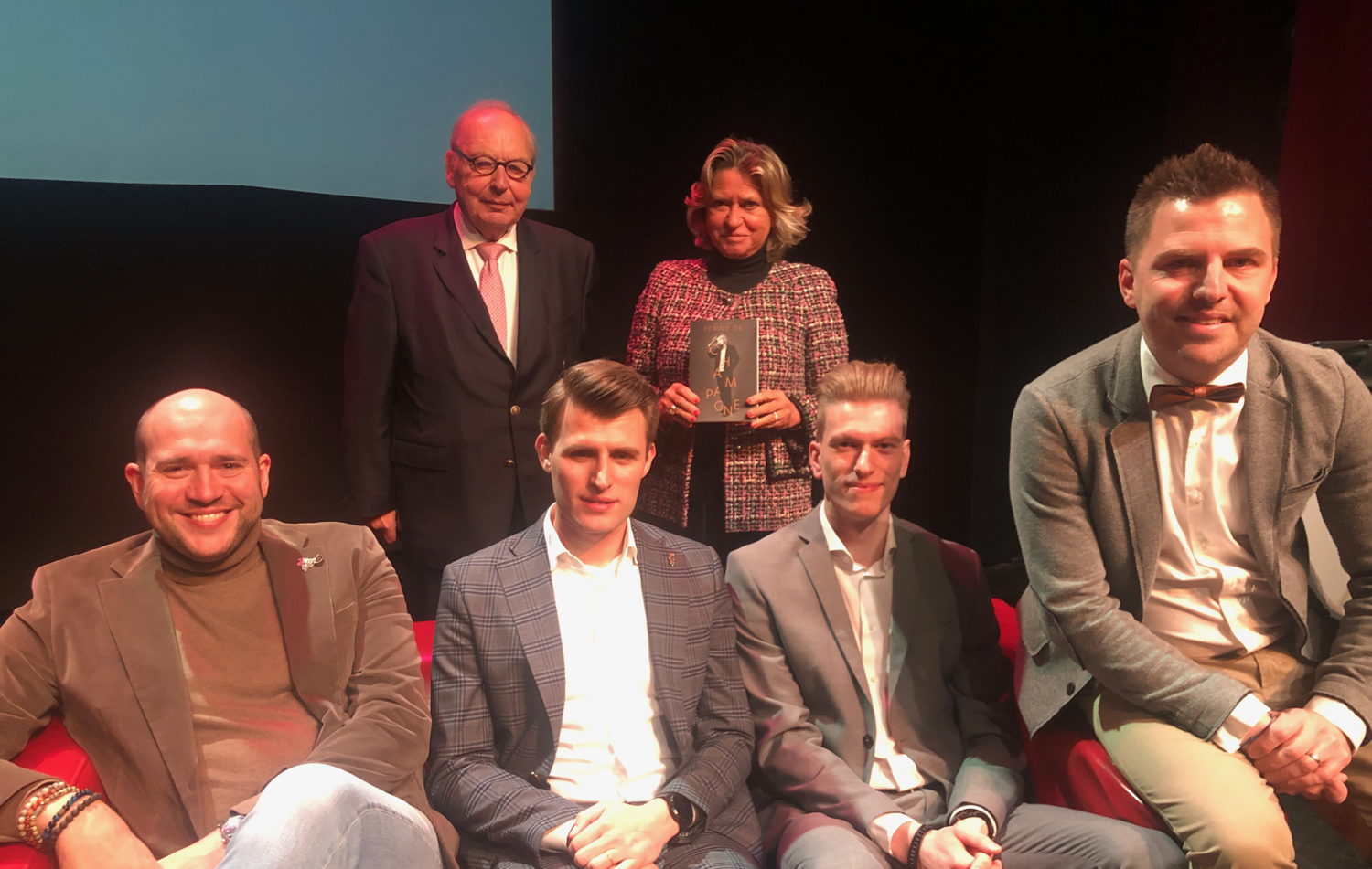 Paul-Henri Cuvelier, Dries Corneillie, Baudouin Meyhui, Yentl Quintelier, Carol Duval-Leroy et Yannick Michel