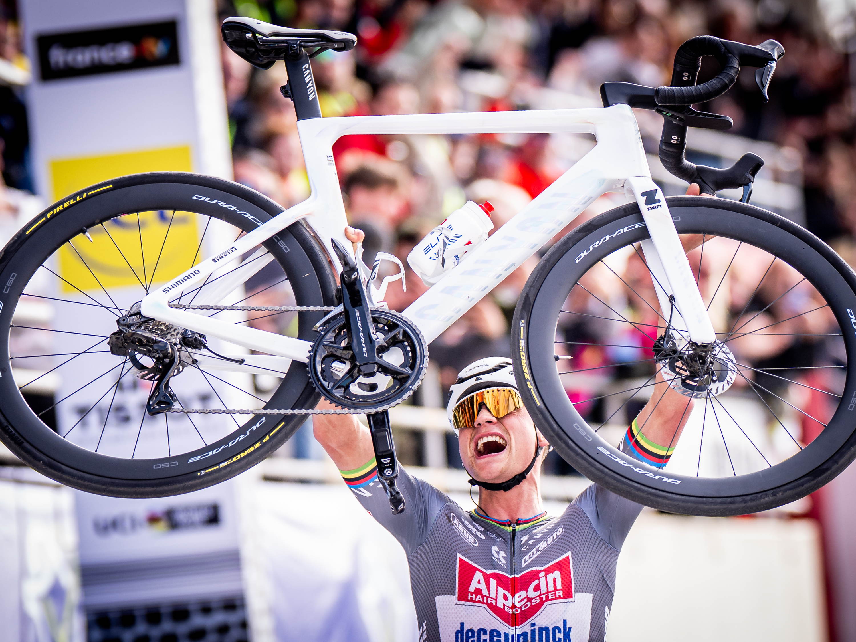 Van der Poel wins Paris-Roubaix for third year running