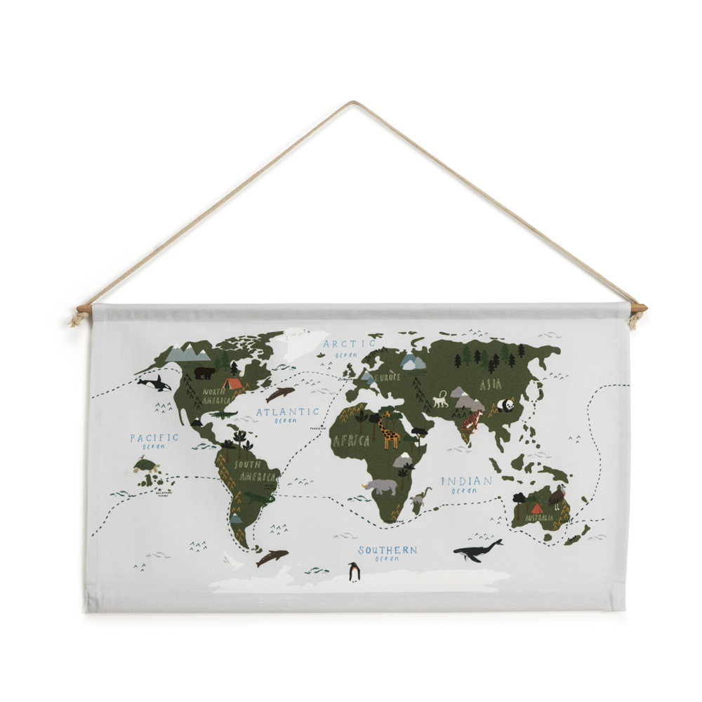 Habitat Kids Explore Canvas Wall Art Map 35x60cm, £12