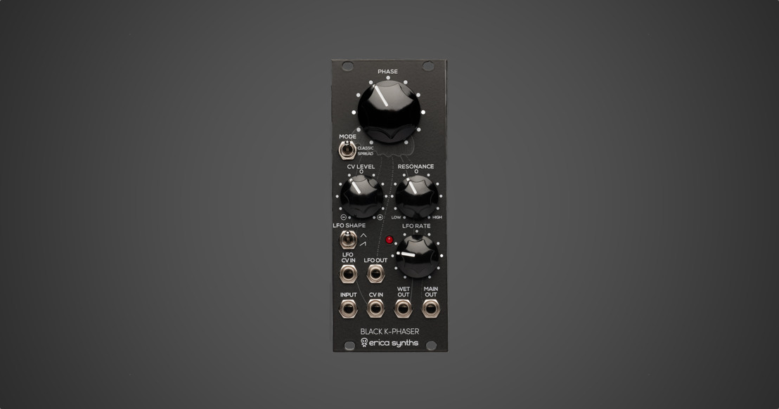 Erica Synths Introduces Black K-Phaser, Based on a Classic, Genre Defining FX unit: the Krautrock Phaser