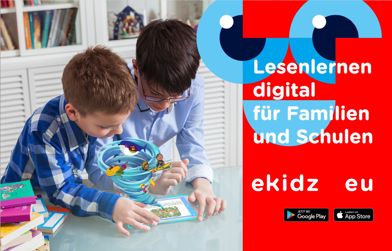 eKidz.eu unterstützt Kinder beim Lesen- und Sprachenlernen.