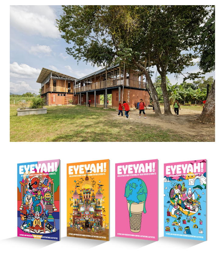 Above: Etania Green School by Prasoon Kumar & Robert Verrijt of Billion Bricks; EYEYAH! educational platform by Steve Lawler & Tanya Wilson