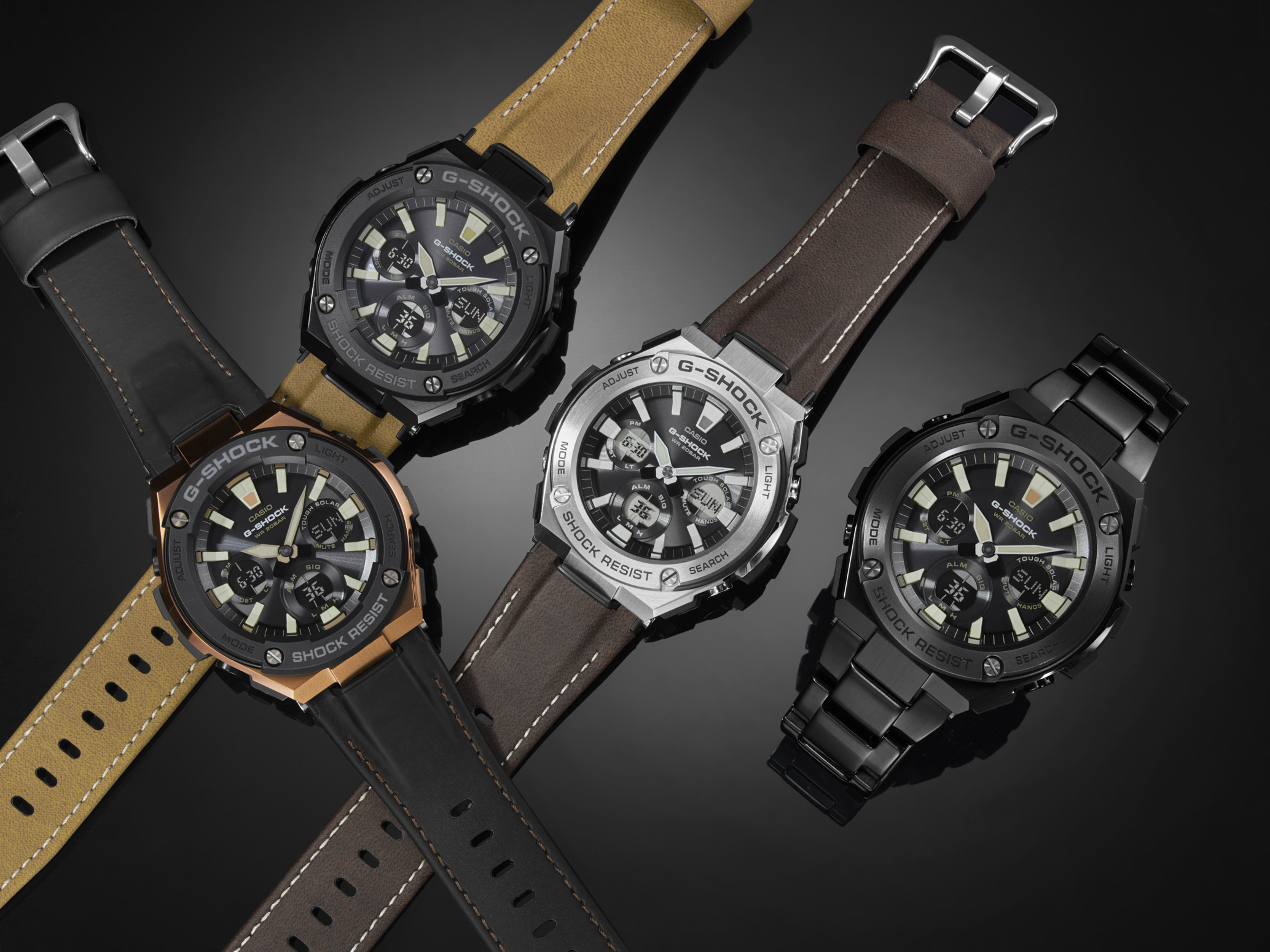 G Shock incorpora por primera vez extensibles hibridos de piel en su linea G STEEL