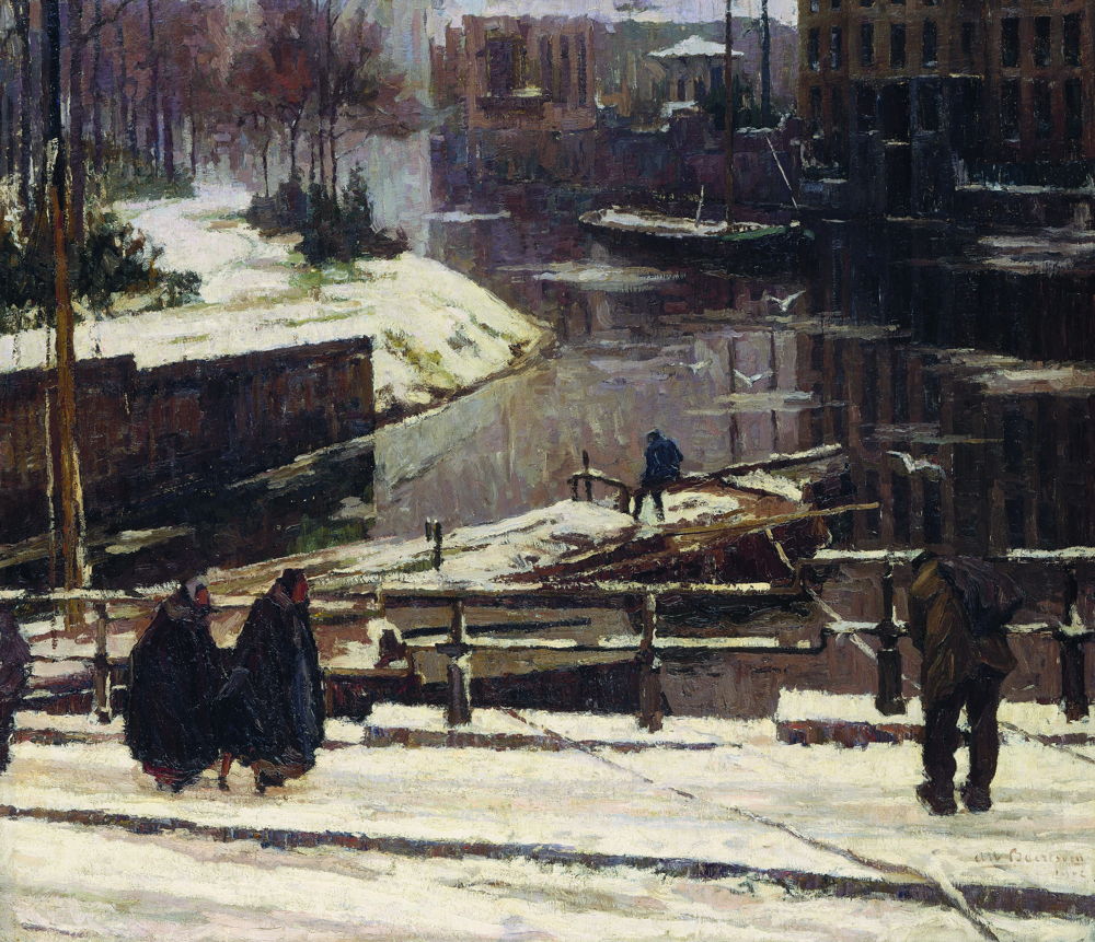 Albert Baertsoen (Gent, 1866 – Gent, 1922) De dooi in Gent, 1902 Olieverf op doek, 139 × 165,5 cm Parijs, Musée d’Orsay