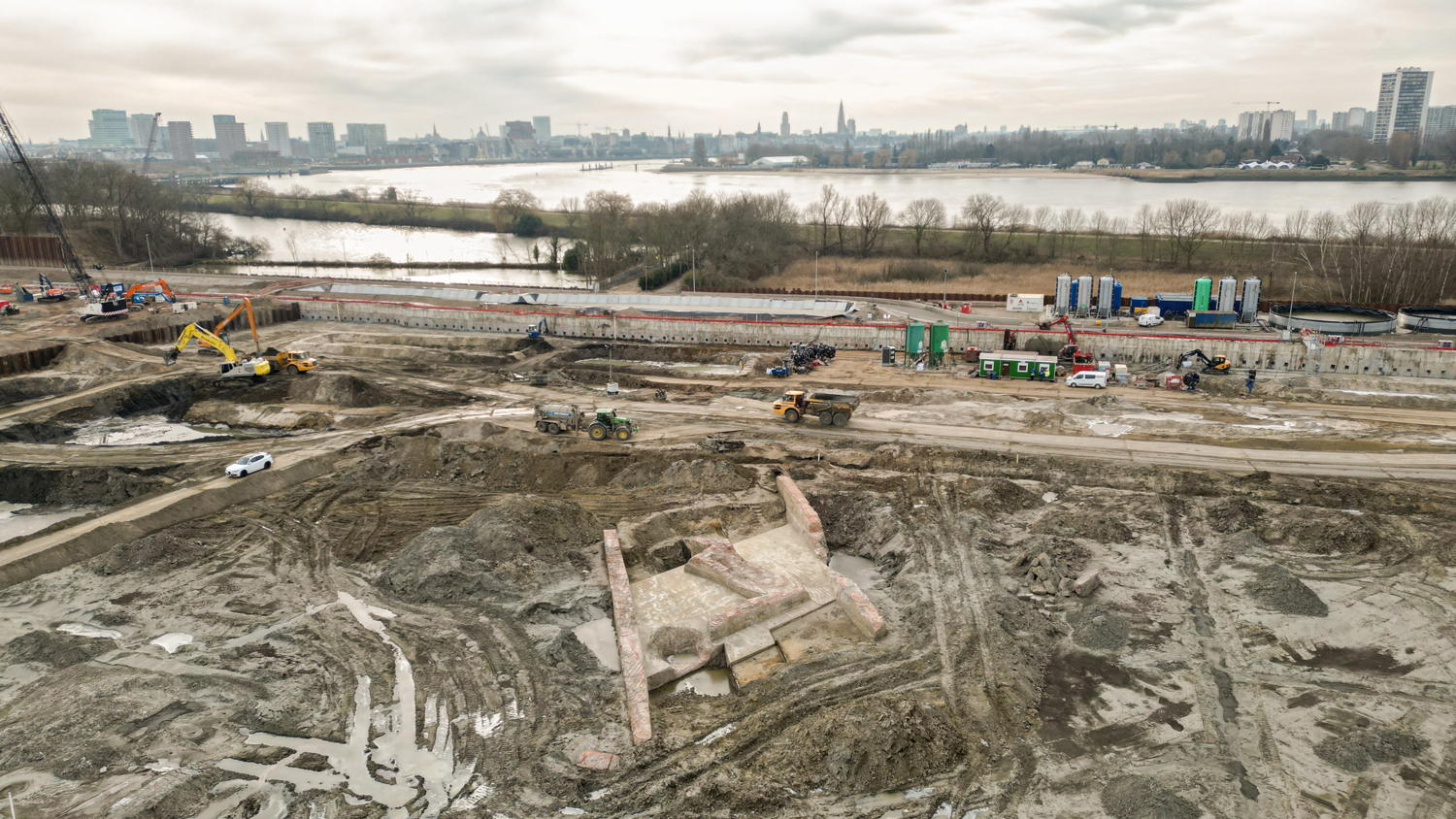 Overzicht van de opgravingen © stad Antwerpen
