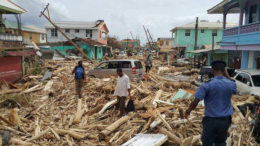 Situation in Dominica after the path of hurricane Maria.
