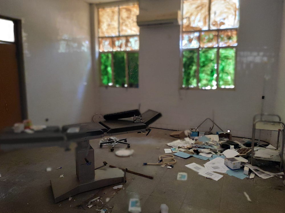 Vandalised health center in May Kuhl, credit MSF
